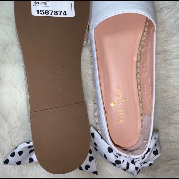Kate Spade Grayson White Leather Espadrilles - Picture 3 of 3